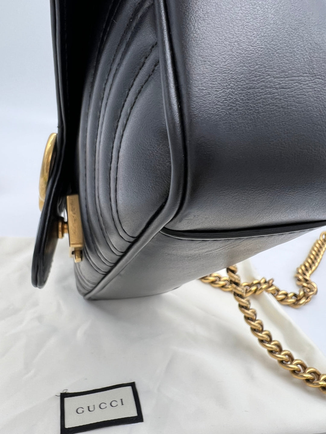 GUCCI MARMONT QUILTED GHW SHOULDER BAG MINI