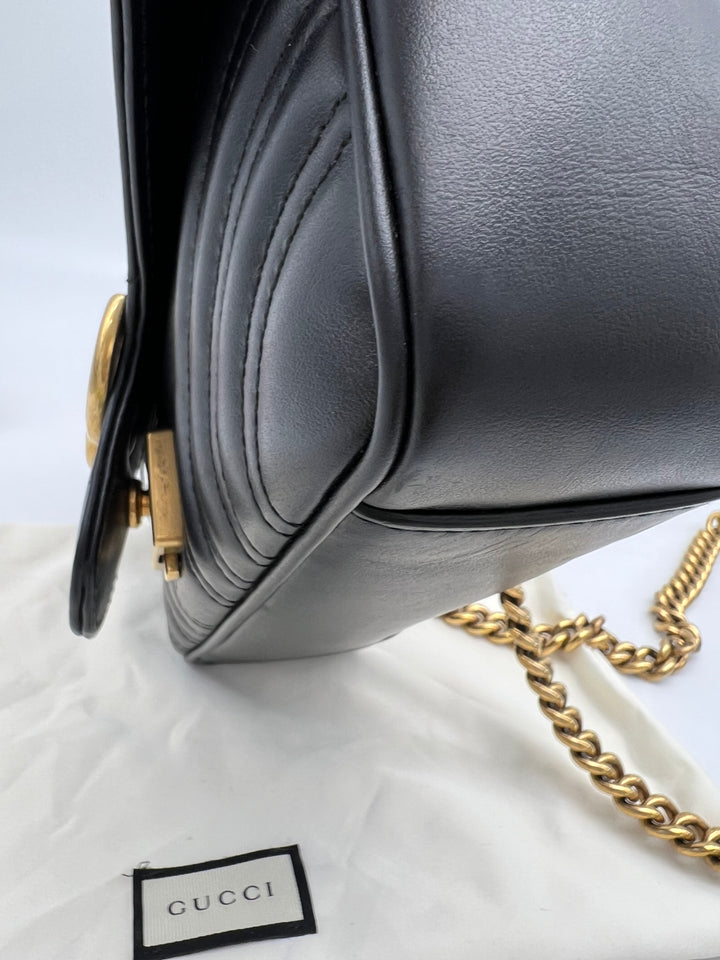 GUCCI MARMONT QUILTED GHW SHOULDER BAG MINI
