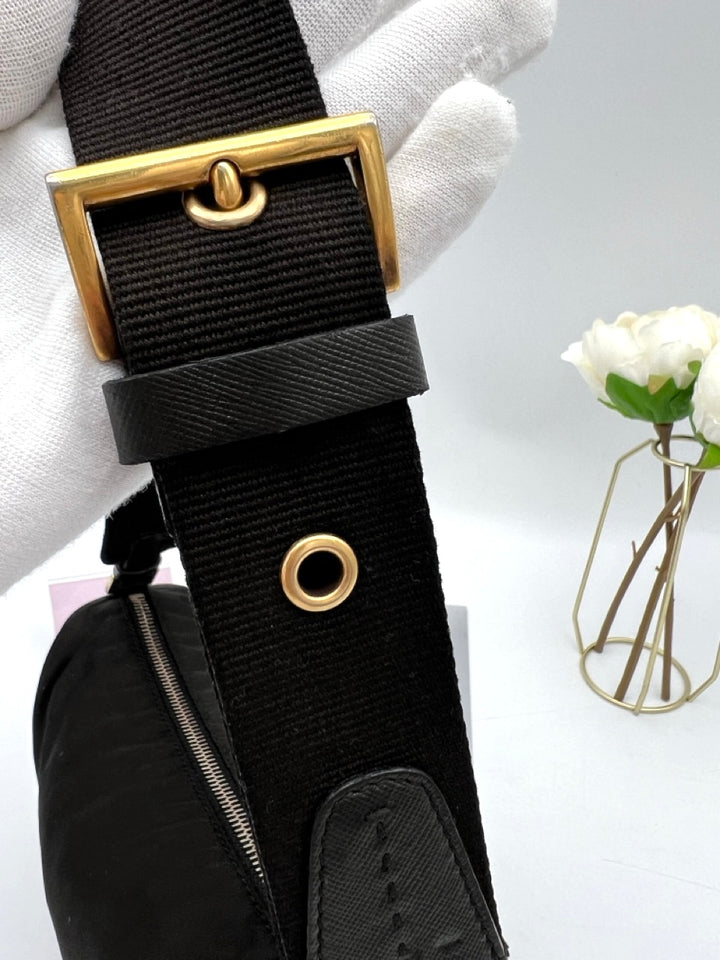 PRADA QUILTED NYLON SHOULDER BAG