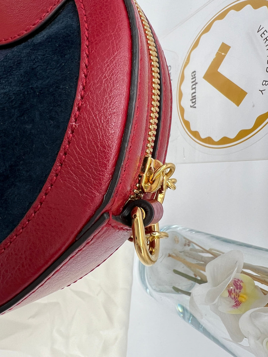 GUCCI VINTAGE OPHIDIA ROUND SHOULDER BAG