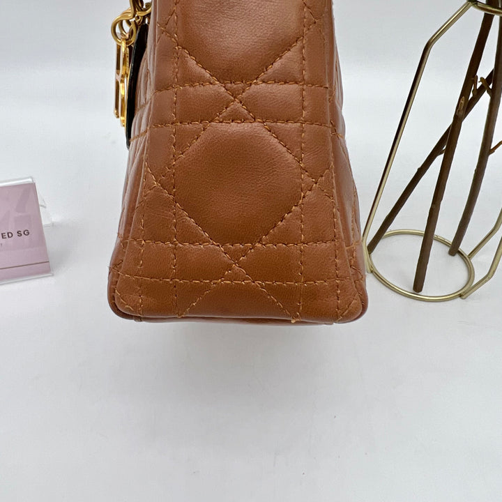 CHRISTIAN DIOR LADY DIOR MINI LAMBSKIN ( GHW )