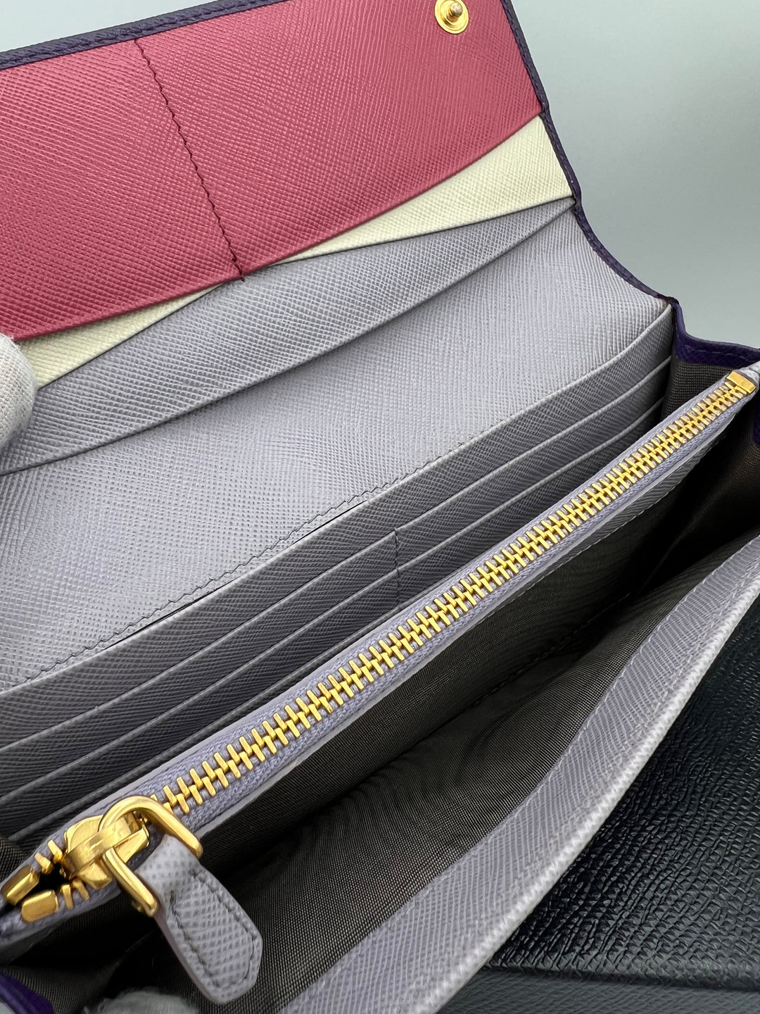 PRADA WALLET 2 TONED SAFFIANO LEATHER