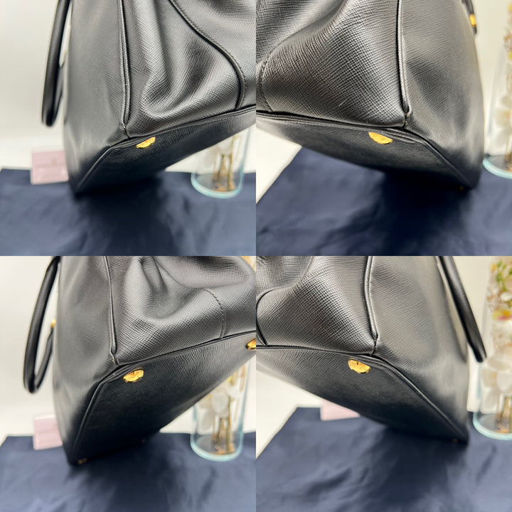 PRADA SAFFIANO DOUBLE ZIP