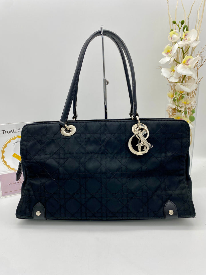 CHRISTIAN DIOR EAST WEST LADY DIOR CANVAS