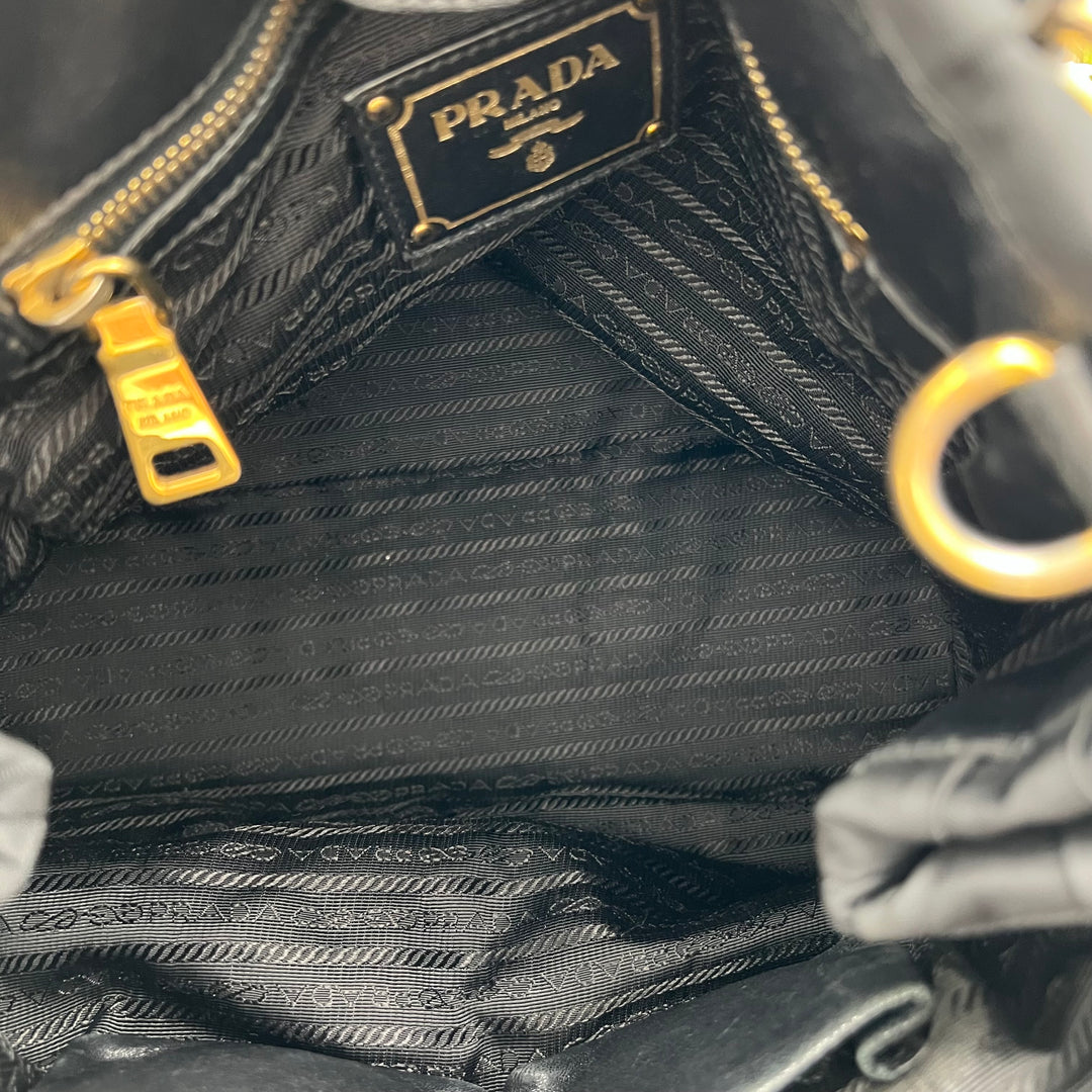 PRADA GAUFRE SHOPPING TOTE BAG