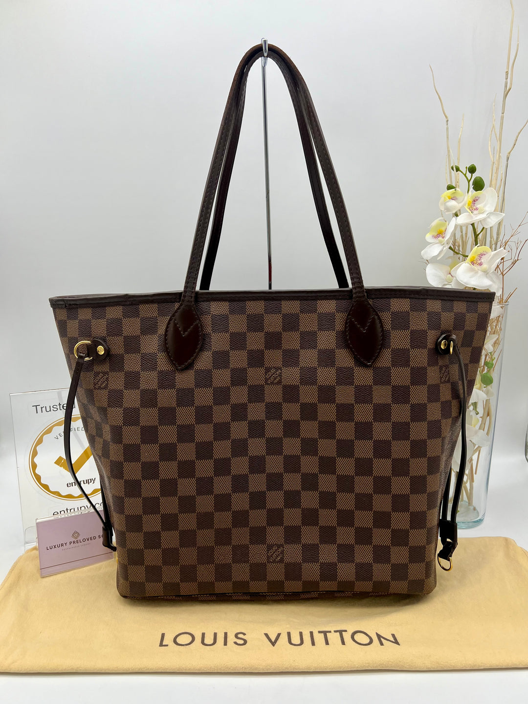 LOUIS VUITTON NEVERFULL MM DAMIER EBENE