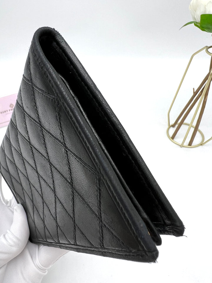 CHANEL VINTAGE QUILTED LAMBSKIN WALLET
