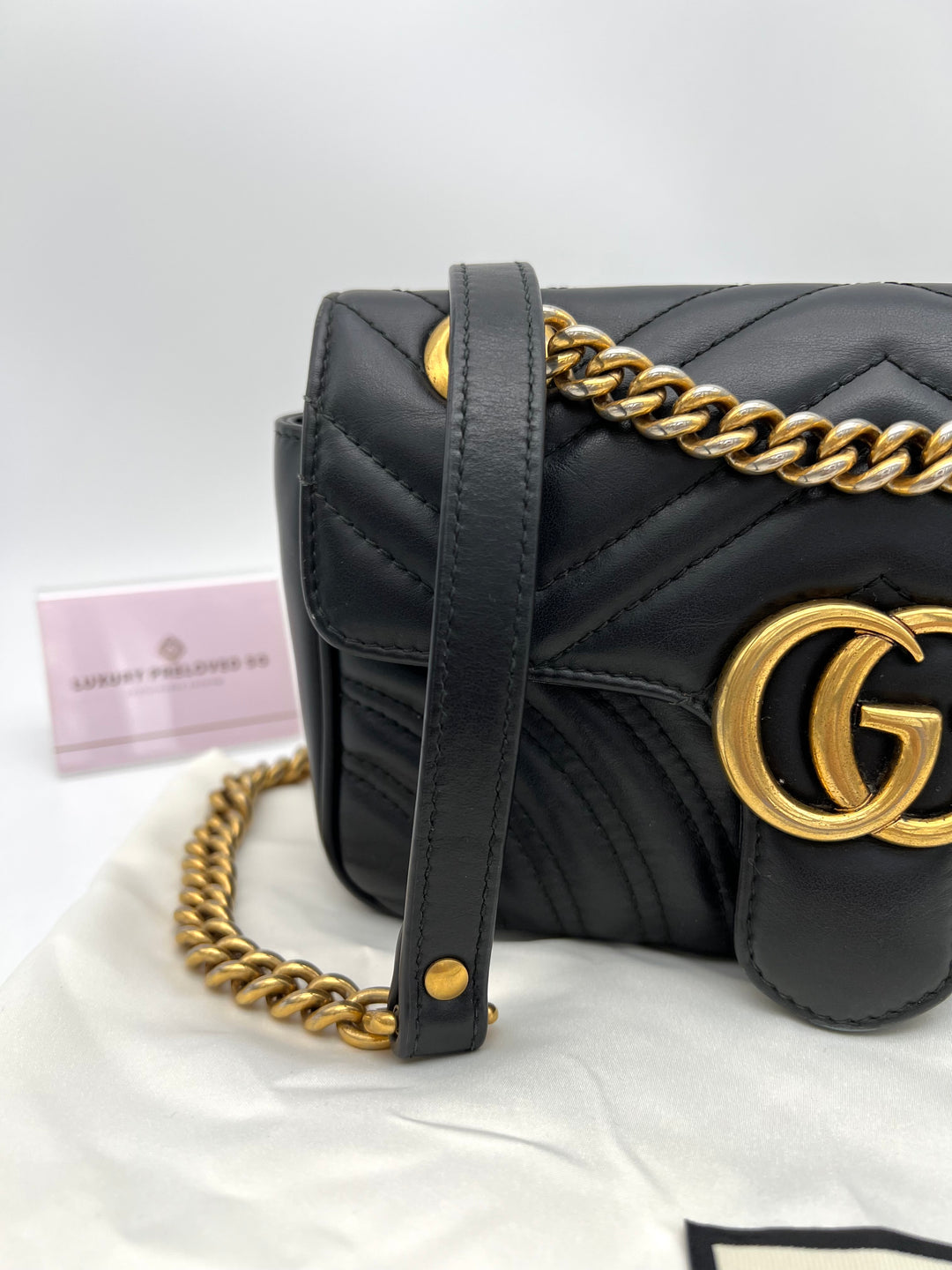 GUCCI MARMONT QUILTED GHW SHOULDER BAG
