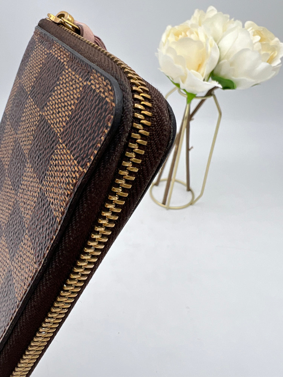 LOUIS VUITTON DAMIER CLEMENCE LONG ZIP WALLET