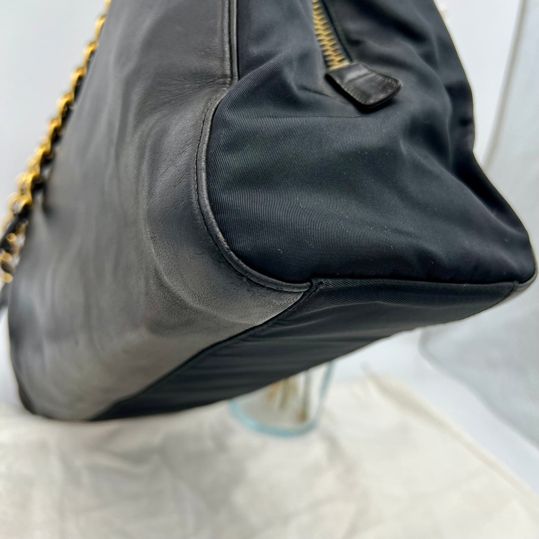 PRADA QUILTED LEATHER CHAIN BAG