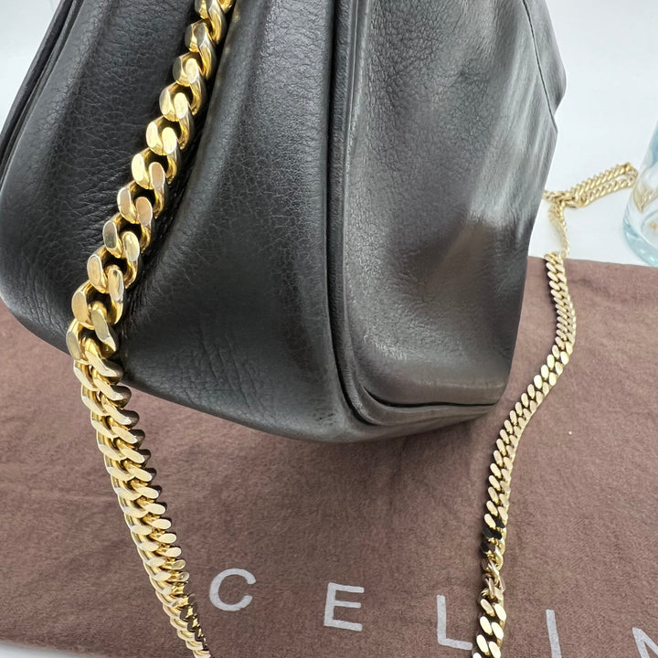 CELINE VINTAGE TRIOMPHE LEATHER GHW CHAIN BAG