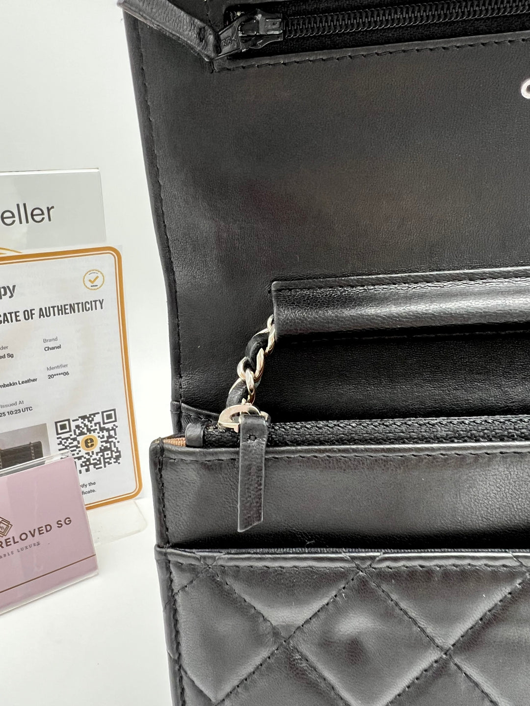 CHANEL LAMBSKIN WALLET ON CHAIN