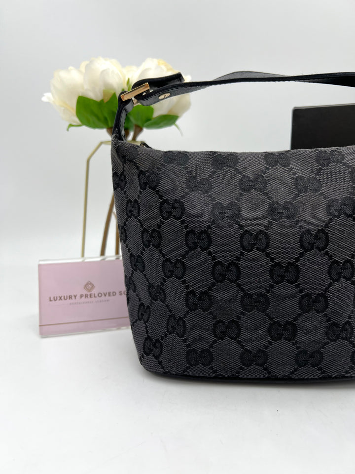 GUCCI GG CANVAS HOBO SMALL BAG