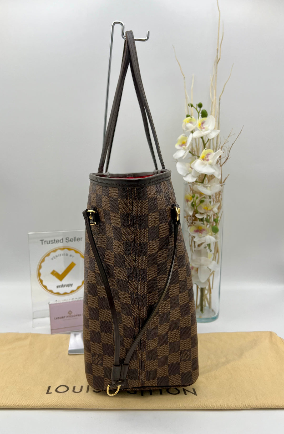 LOUIS VUITTON NEVERFULL MM DAMIER EBENE