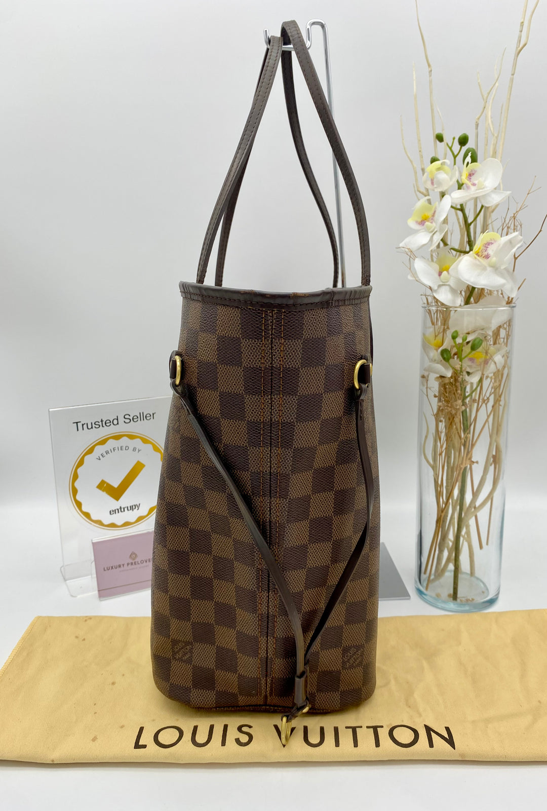 LOUIS VUITTON NEVERFULL MM DAMIER EBENE