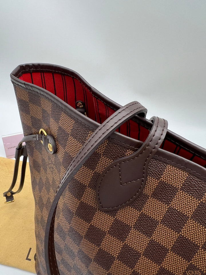 LOUIS VUITTON NEVERFULL MM DAMIER W/ POUCH