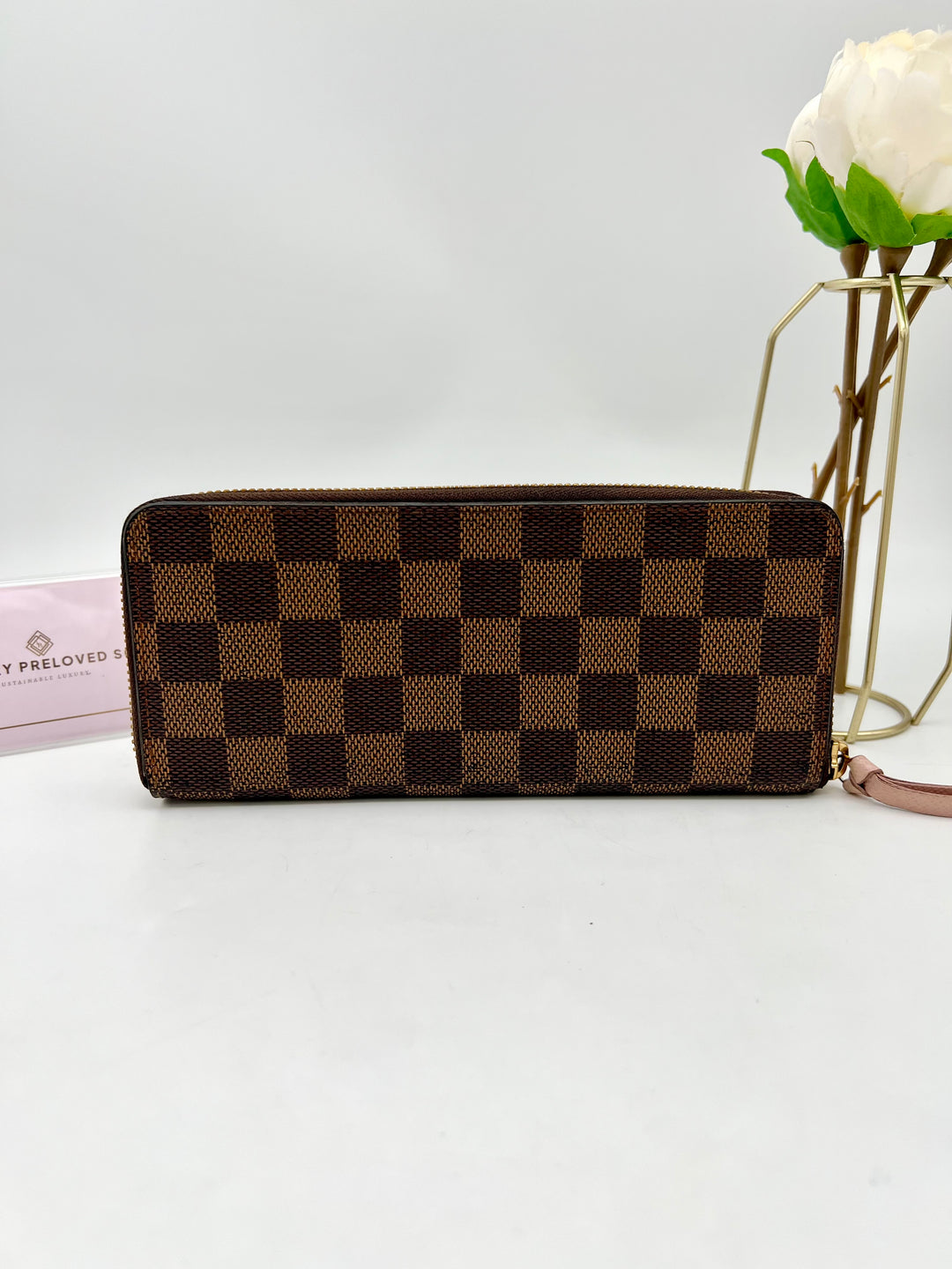 LOUIS VUITTON DAMIER CLEMENCE LONG ZIP WALLET