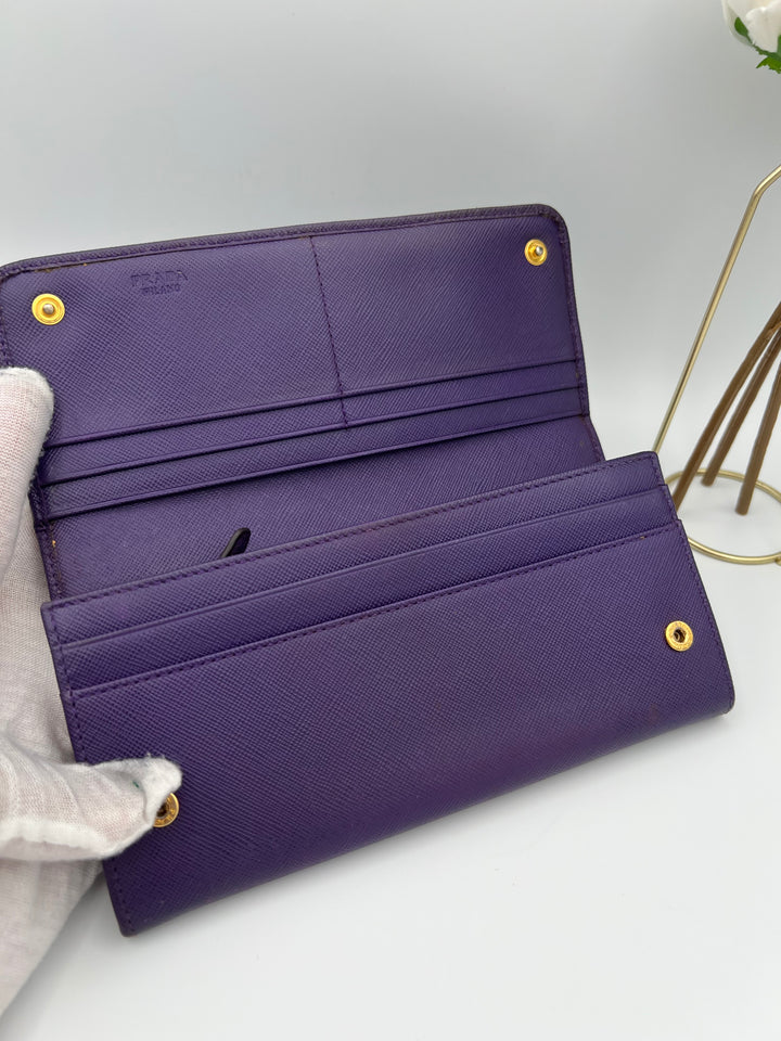 PRADA WALLET RIBBON SAFFIANO LEATHER