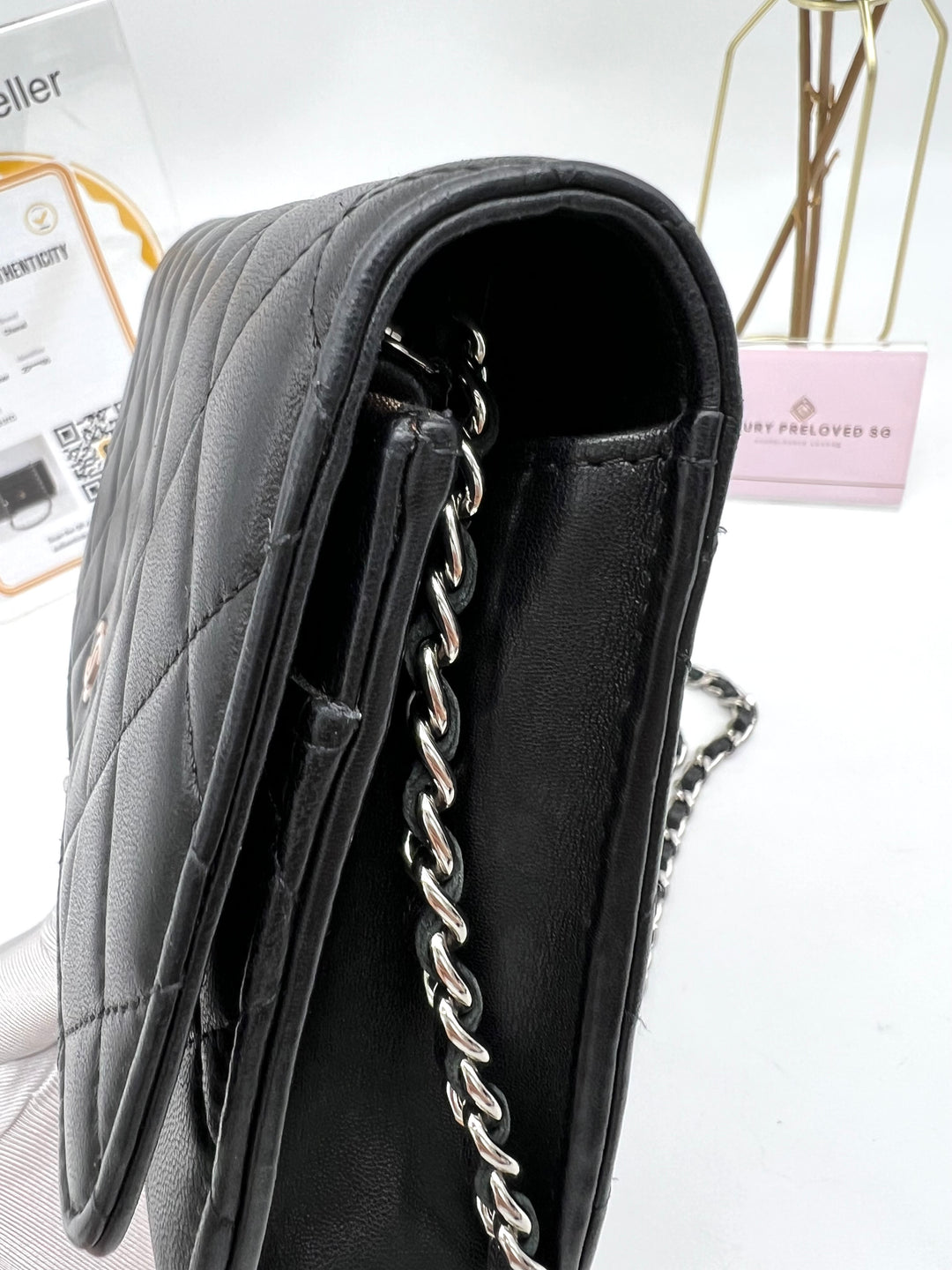 CHANEL LAMBSKIN WALLET ON CHAIN