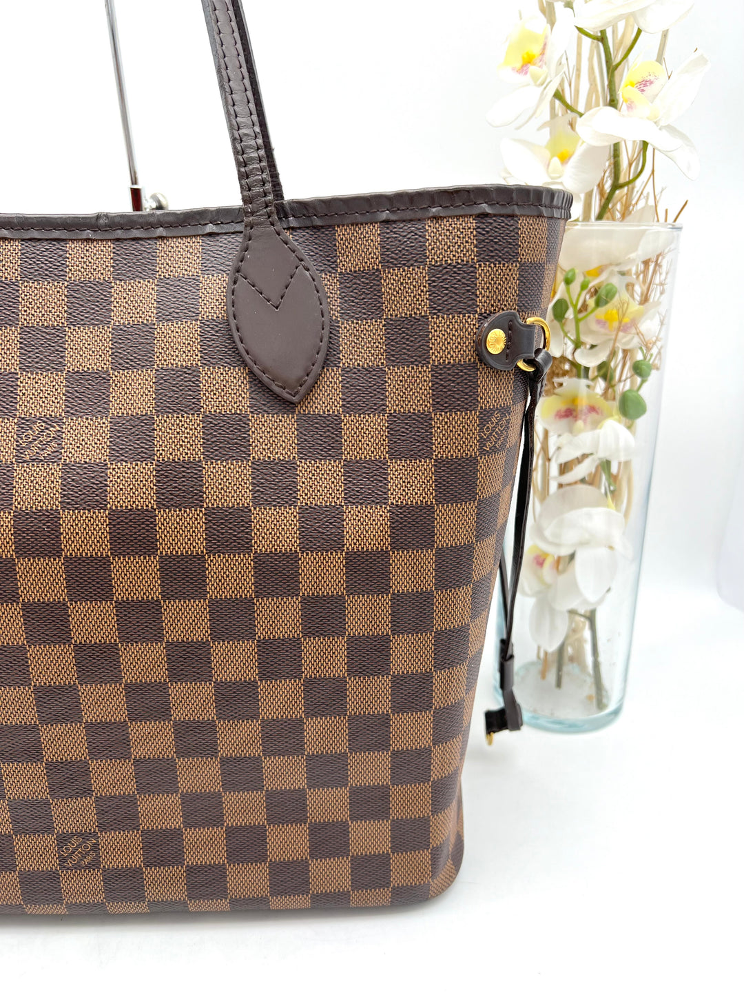 LOUIS VUITTON NEVERFULL MM DAMIER W/ POUCH