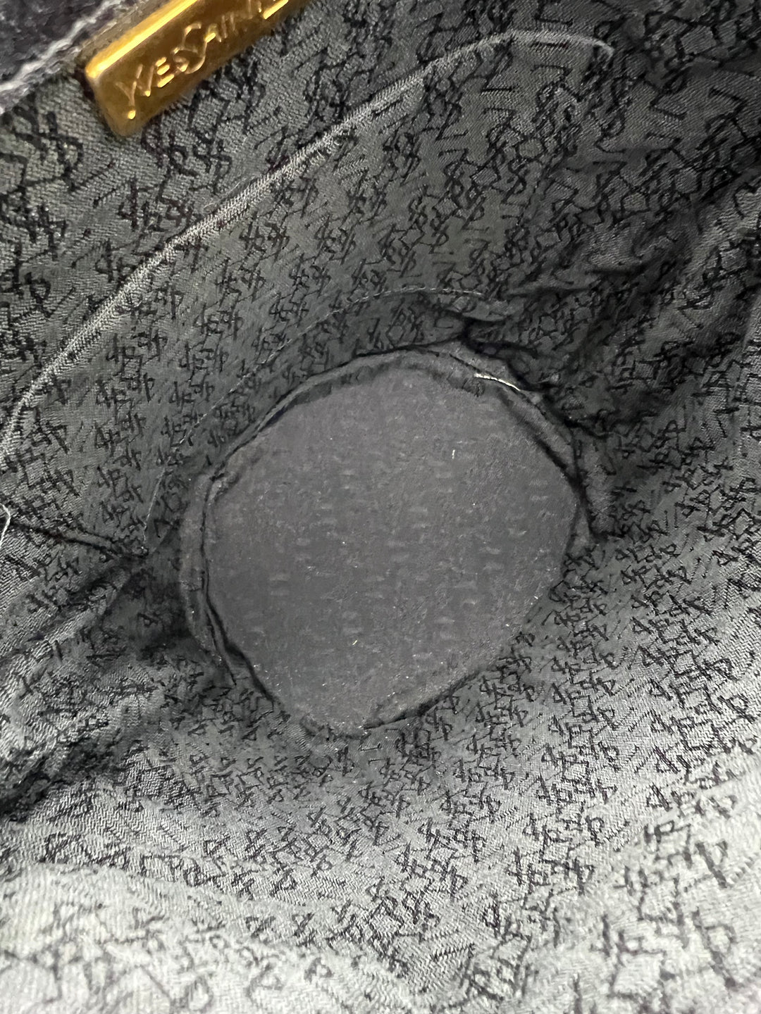 YVES SAINT QUILTED BUCKET SHOULDER BAG