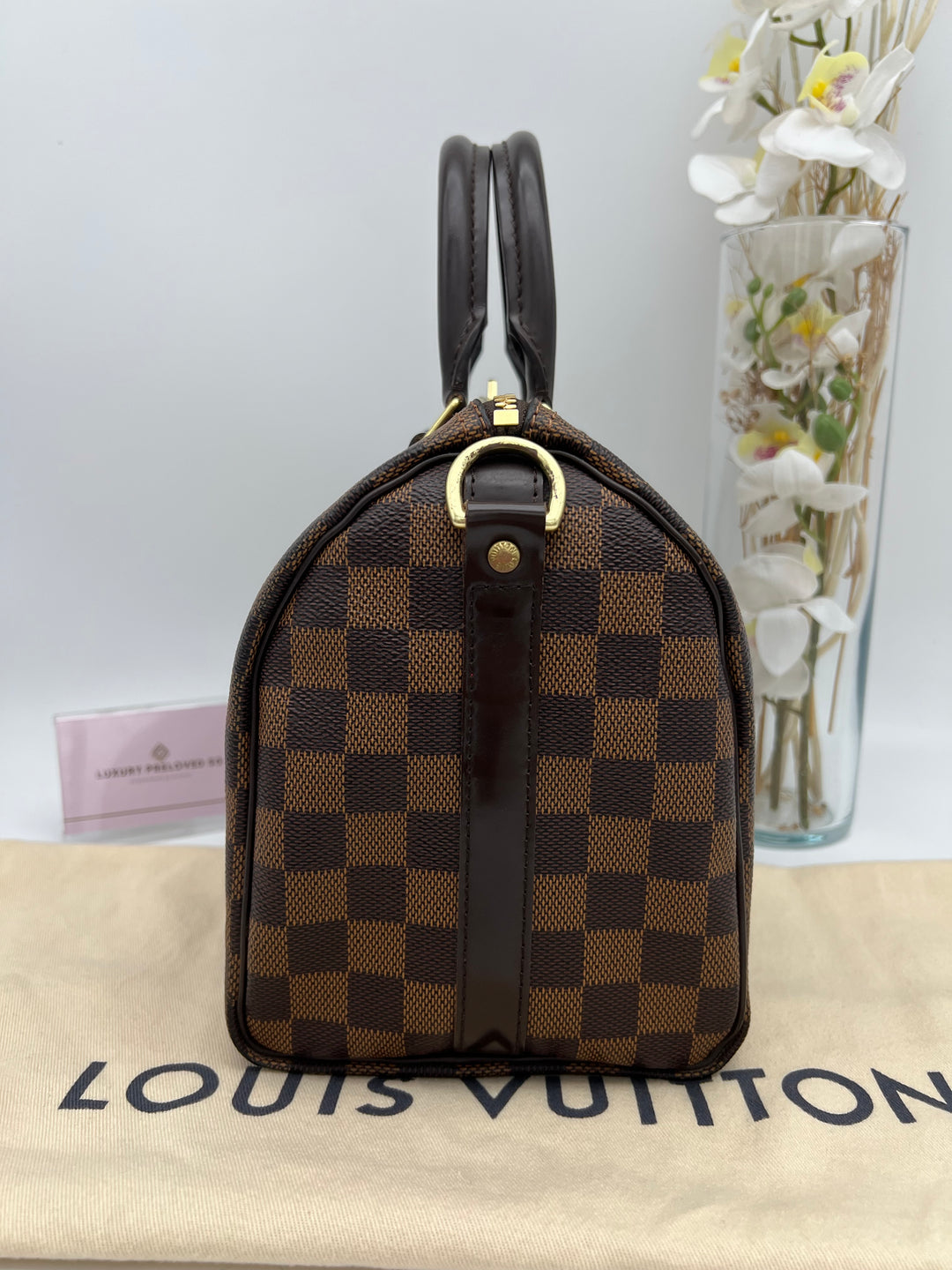 LOUIS VUITTON BANDOULIERE 25 DAMIER EBENE