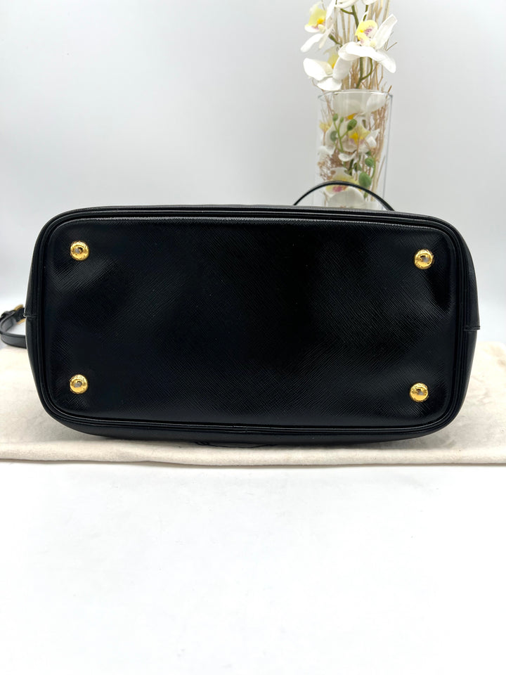 PRADA SAFFIANO VERNICE 2 WAY BLACK