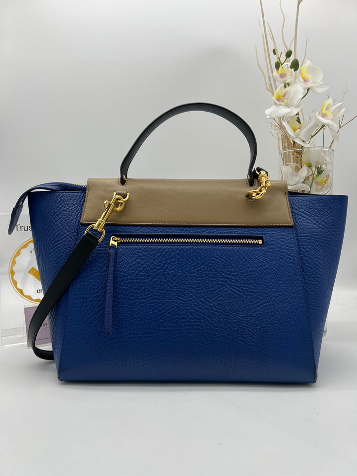 CELINE CALFSKIN BELT TRI COLOUR BELT BAG INDIGO