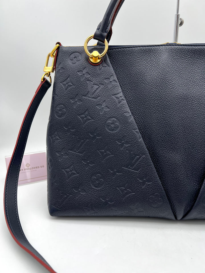 LOUIS VUITTON V TOTE MARINE ROUGE MM EMPRIENTE