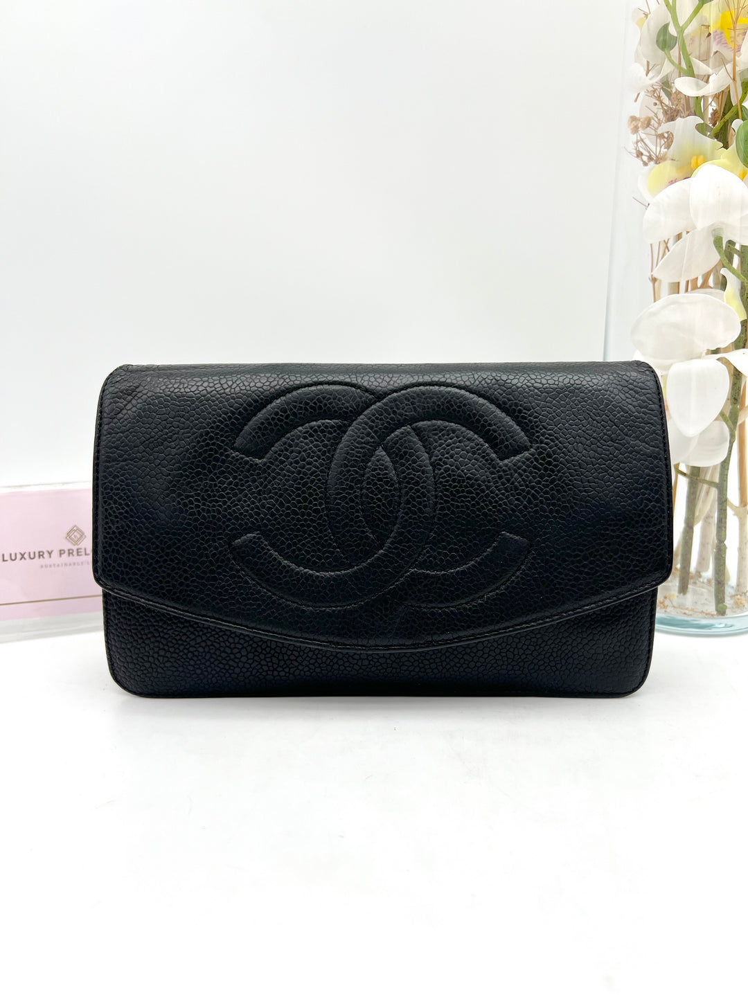 CHANEL LAMBSKIN TIMELESS CLUTCH