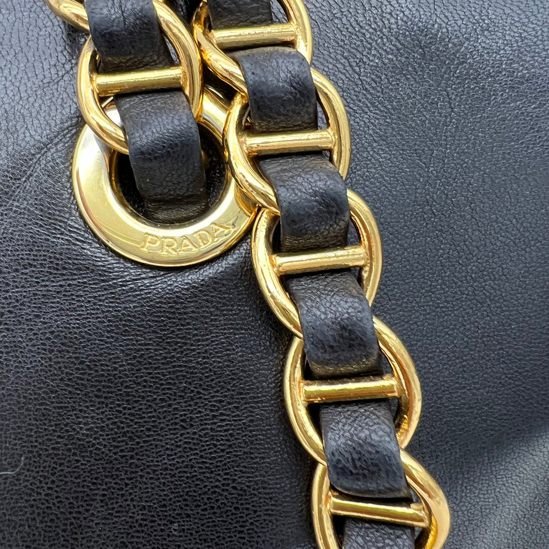 PRADA QUILTED LEATHER CHAIN BAG