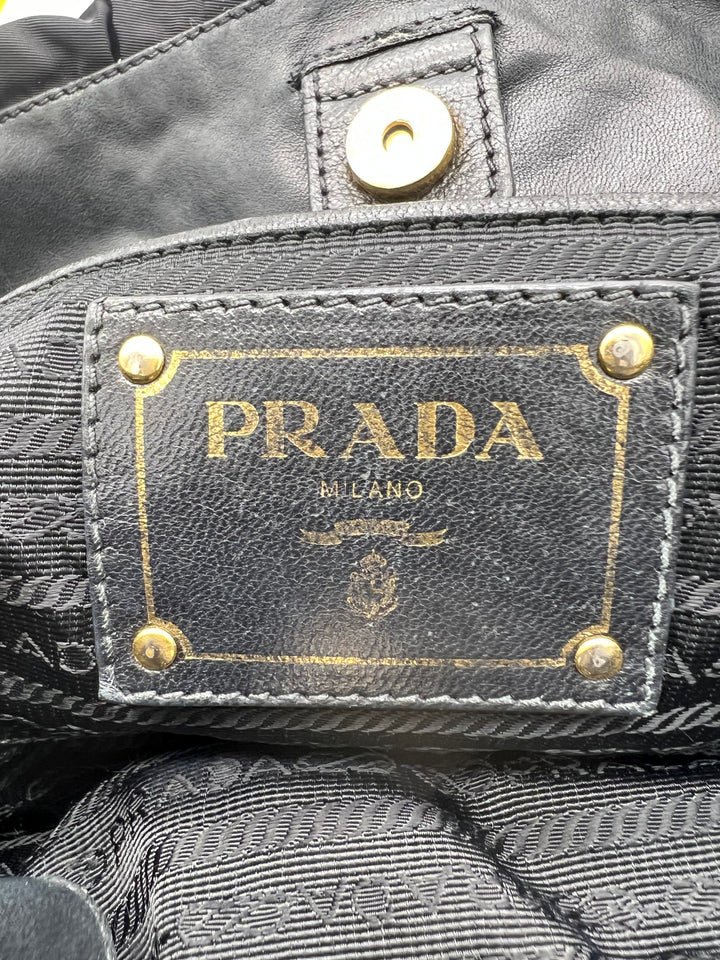 PRADA GAUFRE SHOPPING TOTE BAG