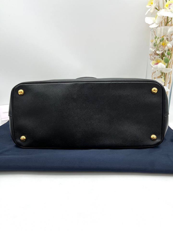 PRADA SAFFIANO DOUBLE ZIP