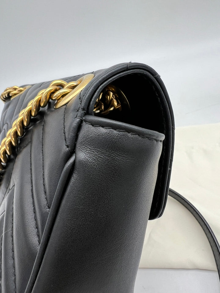 GUCCI MARMONT QUILTED GHW SHOULDER BAG MINI