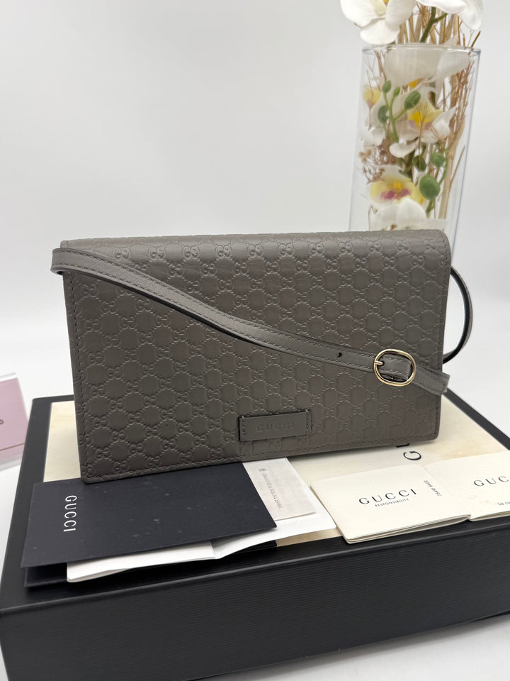 GUCCI GUCCISSIMA WALLET ON STRAP BAG