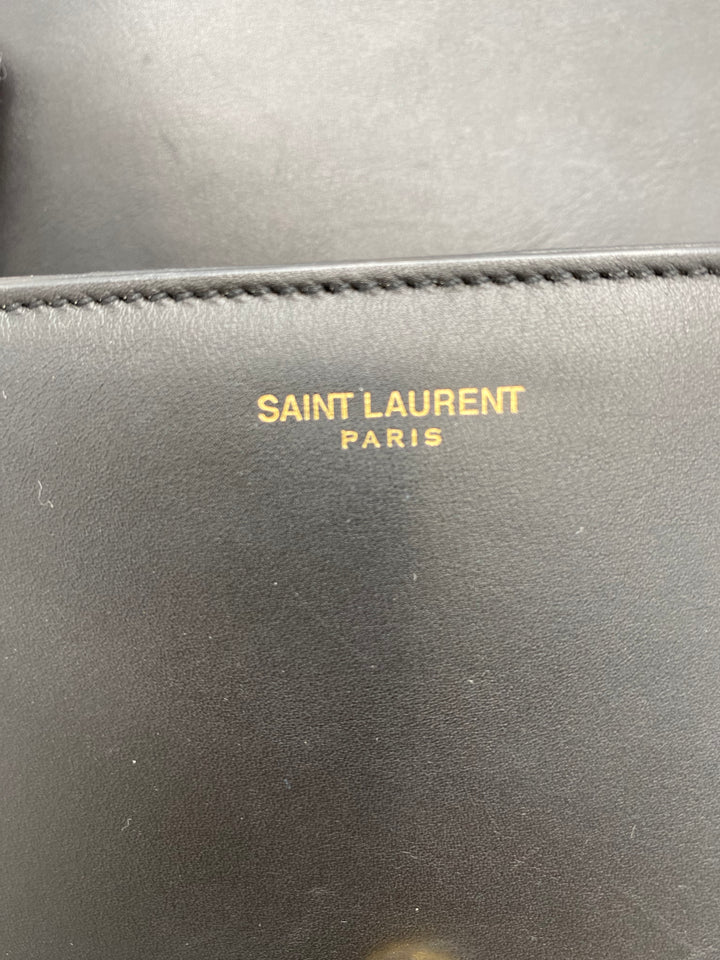 YVES SAINT LAURENT UNIVERSITE CALFSKIN MONOGRAM