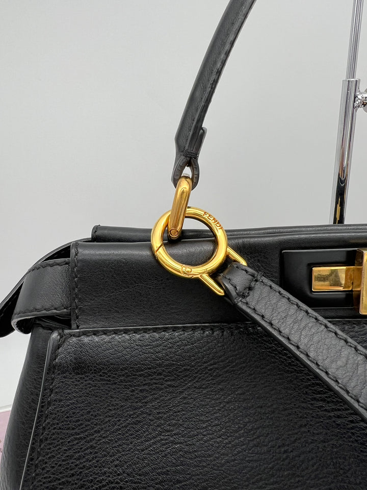 FENDI PEEKABOO SOFT LEATHER BLACK MEDIUM