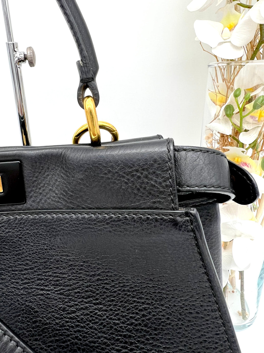 FENDI PEEKABOO SOFT LEATHER BLACK MEDIUM