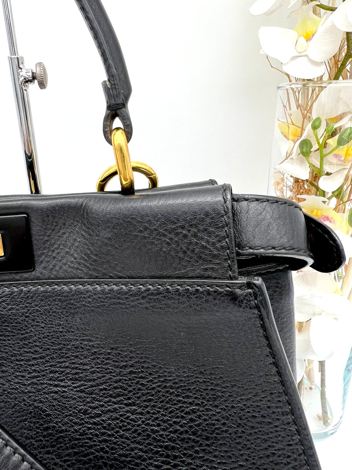 FENDI PEEKABOO SOFT LEATHER BLACK MEDIUM