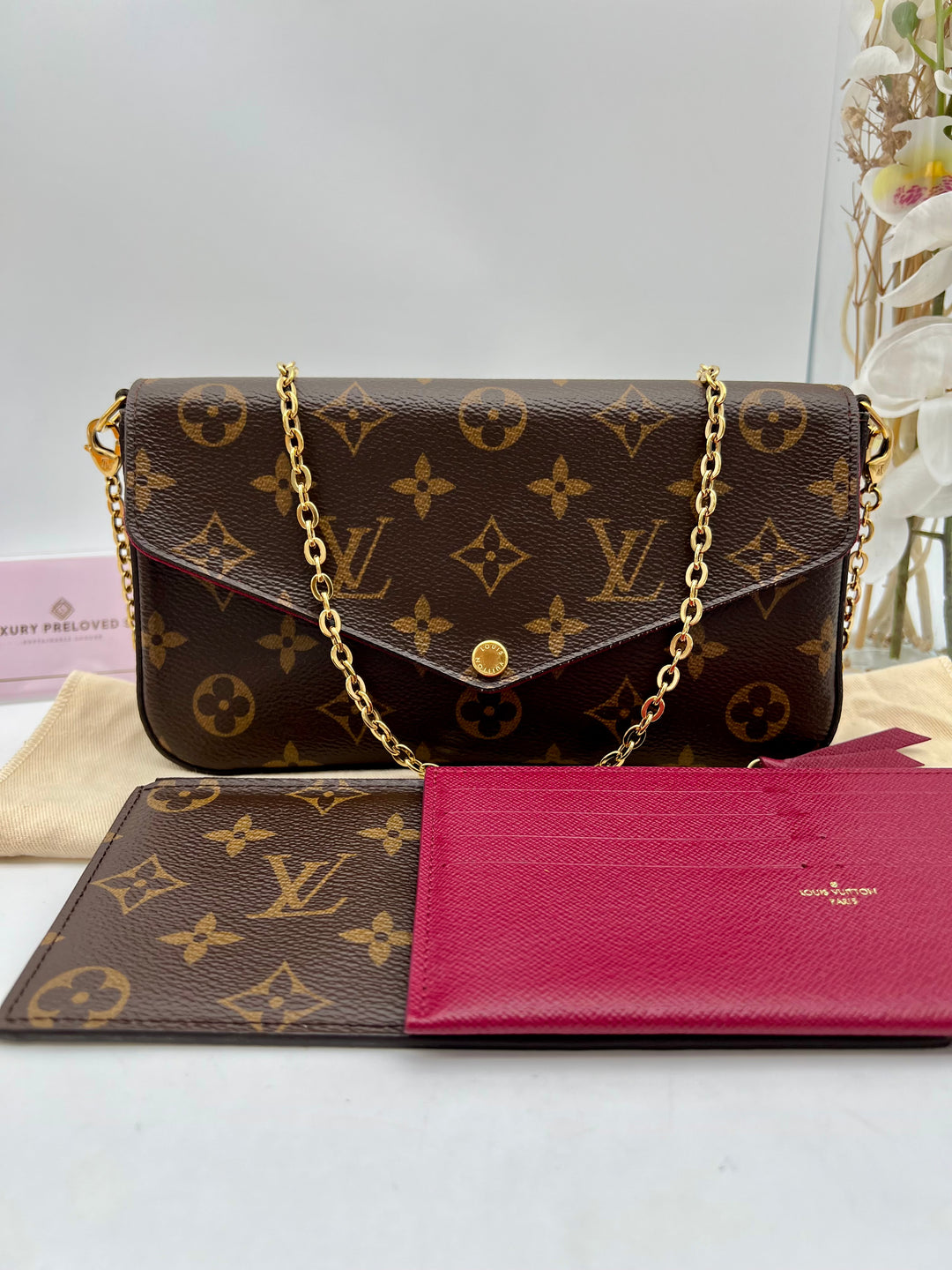 LOUIS VUITTON FELICIE MONOGRAM( RFID )