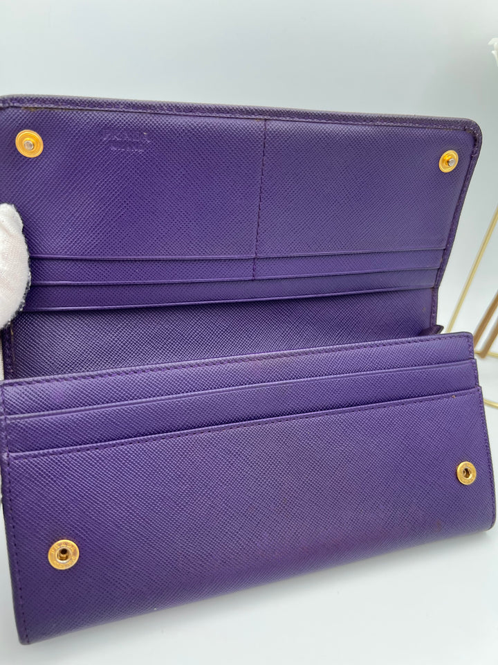 PRADA WALLET RIBBON SAFFIANO LEATHER