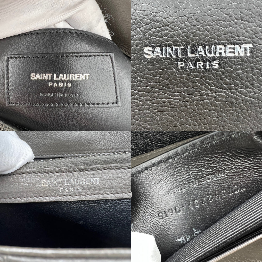 YVES SAINT LAURENT COLLEGE CHEVRON QUILTED BAG SHW MEDIUM