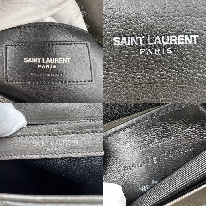 YVES SAINT LAURENT COLLEGE CHEVRON QUILTED BAG SHW MEDIUM