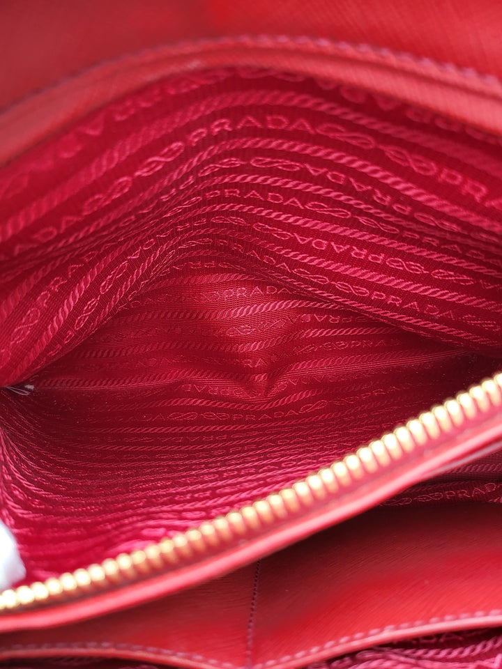 PRADA SAFFIANO DOUBLE ZIP