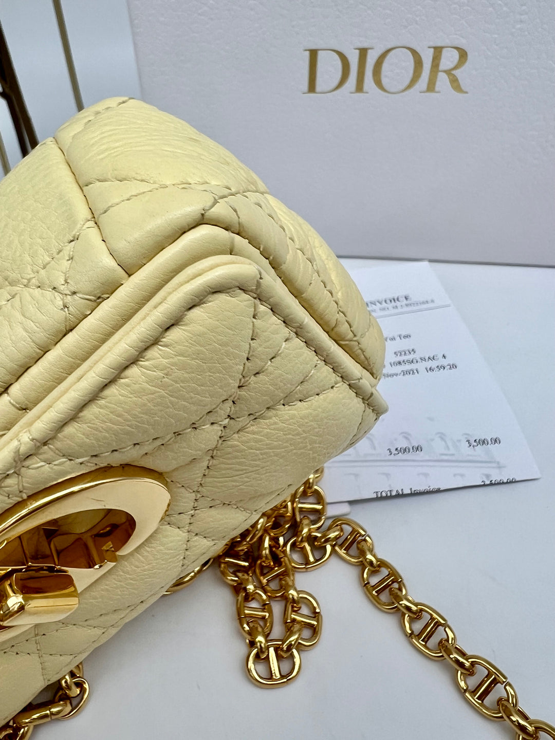 CHRISTIAN DIOR QUILTED CARO MICRO CANNAGE CALFSKIN