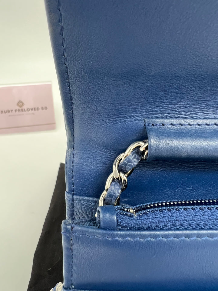 CHANEL CHEVRON CALFSKIN BOY WALLET ON CHAIN