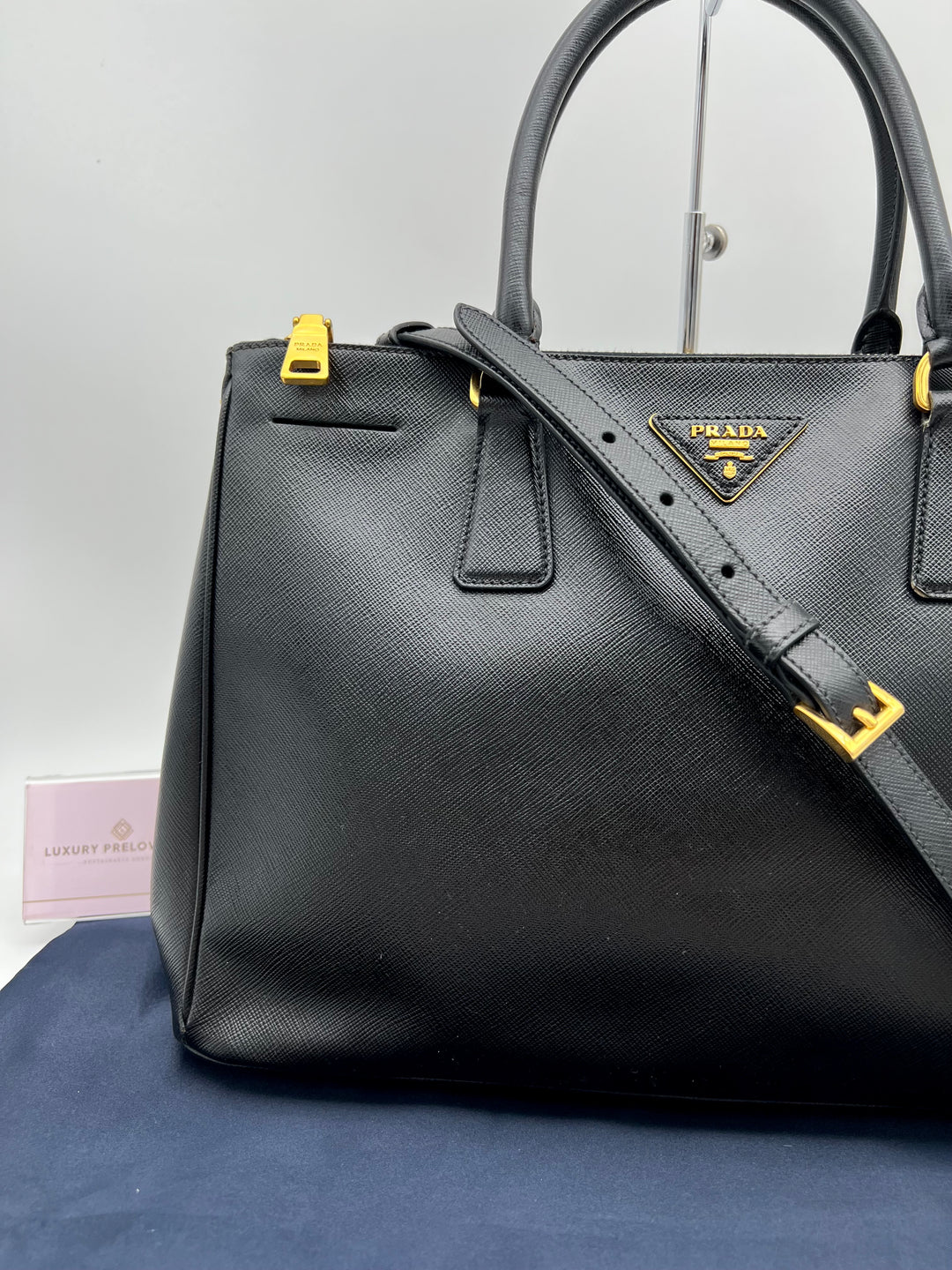 PRADA SAFFIANO DOUBLE ZIP