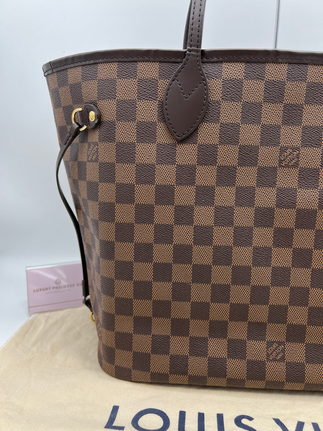 LOUIS VUITTON NEVERFULL MM DAMIER W/ POUCH (RFID)