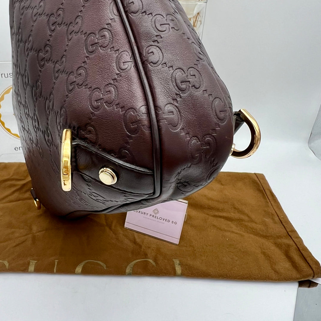 GUCCI  GG LEATHER  ABBEY SHOULDER BAG