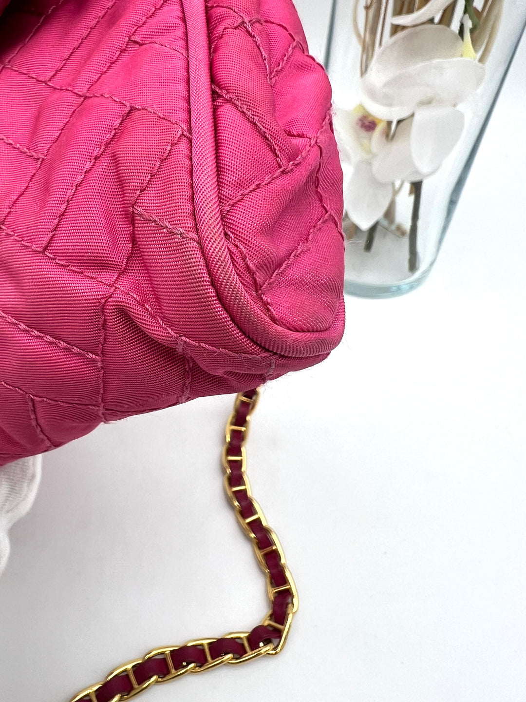 PRADA QUILTED NYLON CHAIN BAG